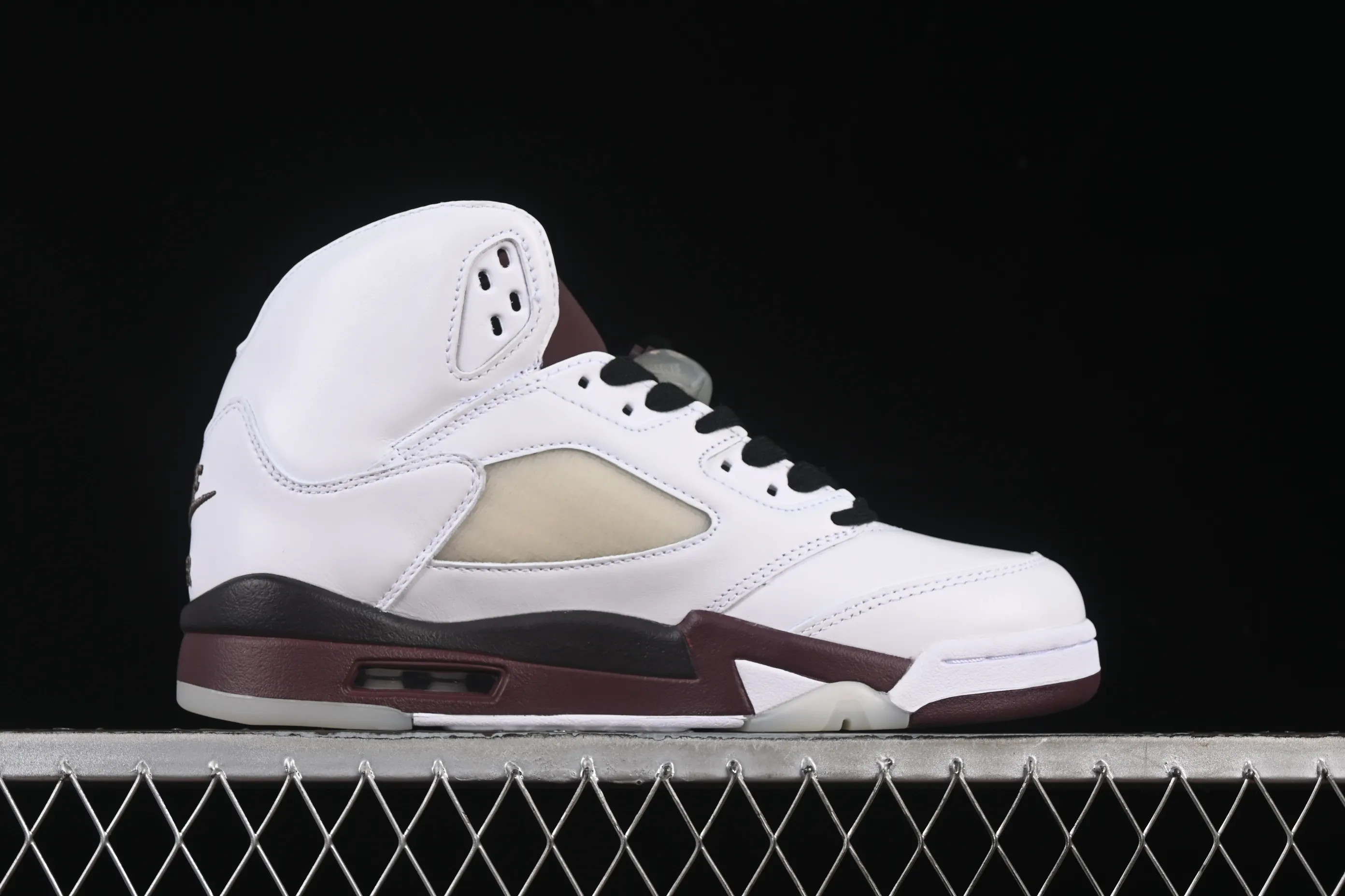 All categories Air Jordan Jordan series basketball shoes Air Jordan 5 L version A Ma Maniere x Air Jordan 5 Retro "Violet Ore" AJ5 Joe 5 white wine red first layer basketball shoes IB1528-100